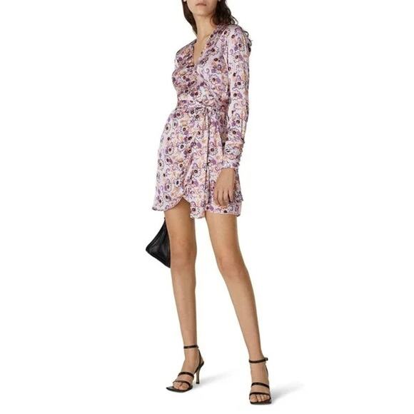 Alexis Kari Floral Wrap Dress Small - Picture 1 of 9